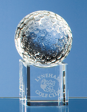 Large image for Optical Crystal Golf Ball on Clear Base